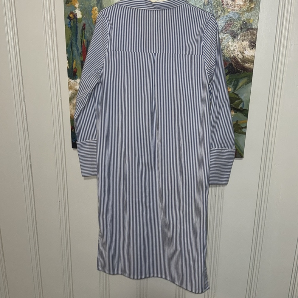 Blue and White Striped Midi Dress by Neon Rose Size Large - Picture 5 of 6